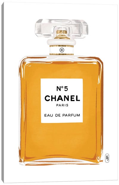 Chanel No V Perfume Canvas Art Print - Perfume Bottle Art