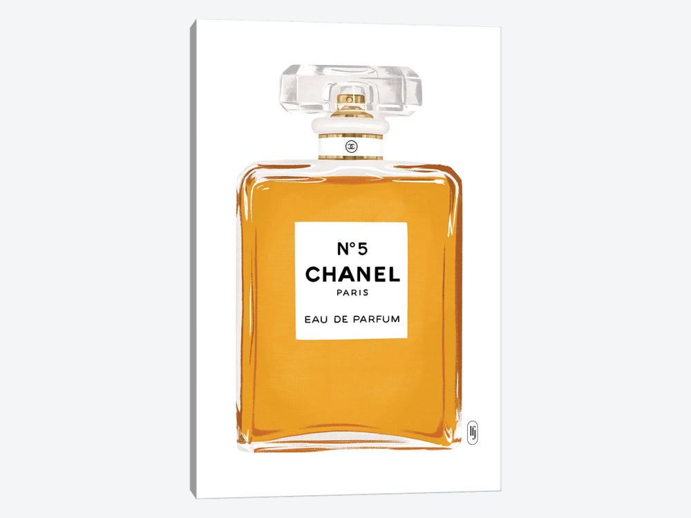 Chanel No V Perfume by La femme Jojo 1-piece Art Print