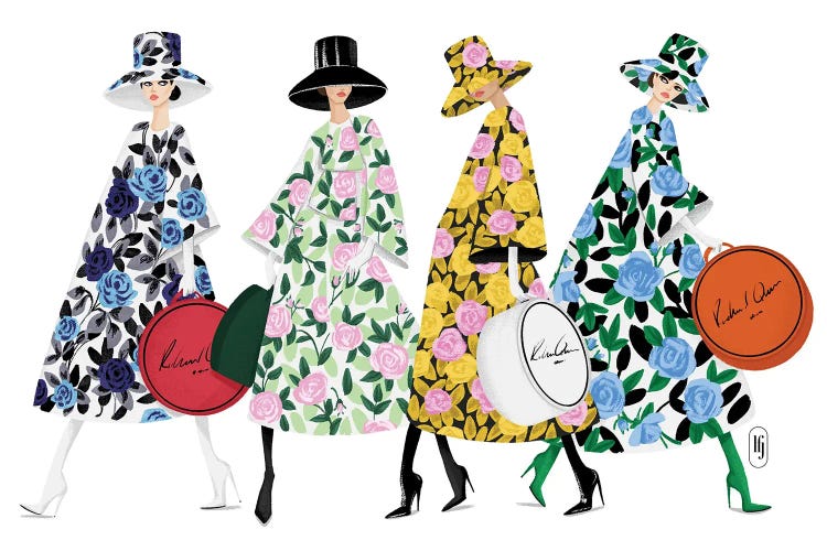 Floral Femmes by La femme Jojo wall art
