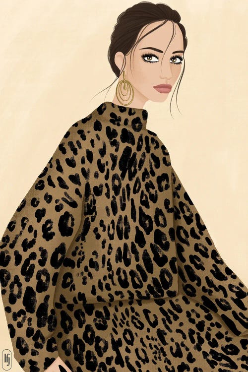 Leopard Femme by La femme Jojo wall art