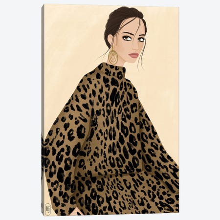 Leopard Femme Canvas Print #LFJ244} by La femme Jojo Art Print