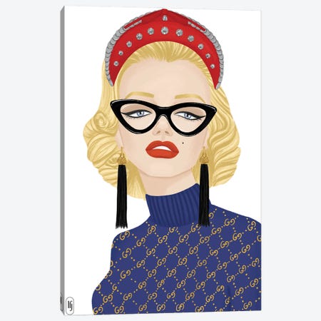 Modern Marilyn Gucci Canvas Print #LFJ250} by La femme Jojo Canvas Print