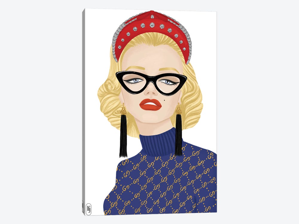 Modern Marilyn Gucci by La femme Jojo 1-piece Canvas Art Print
