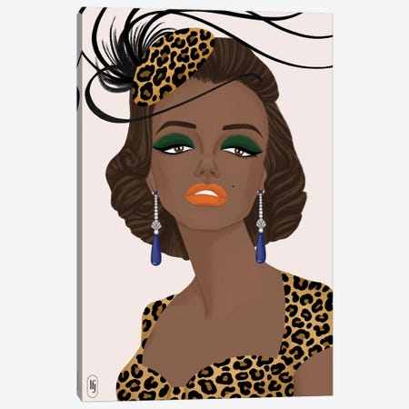Modern Marilyn Leopard Print Canvas Print #LFJ252} by La femme Jojo Canvas Print