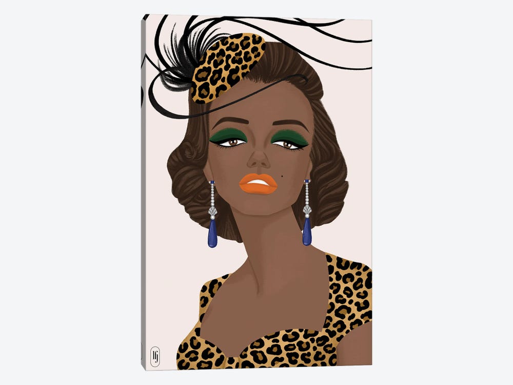 Modern Marilyn Leopard Print by La femme Jojo 1-piece Canvas Print