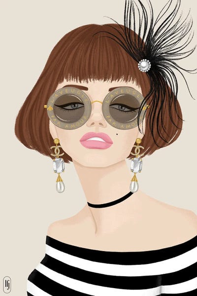 Women's Tops: Modern Marilyn Stripes by La femme Jojo