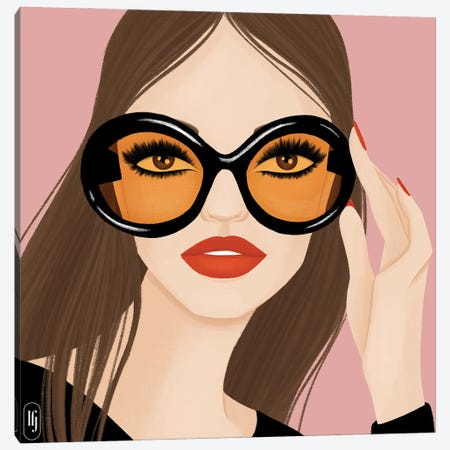 Prada Sunglasses Canvas Print #LFJ255} by La femme Jojo Canvas Wall Art