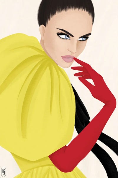 The Red Glove by La femme Jojo framed wall art