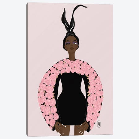 Haute Couture Bunny Canvas Print #LFJ258} by La femme Jojo Canvas Print