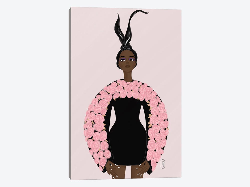 Haute Couture Bunny by La femme Jojo 1-piece Canvas Print