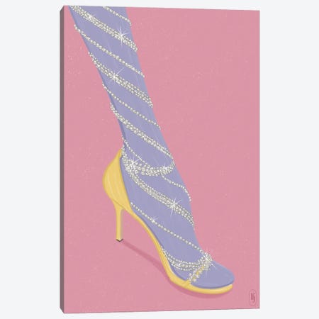 Sparkle Shoes Canvas Print #LFJ259} by La femme Jojo Art Print