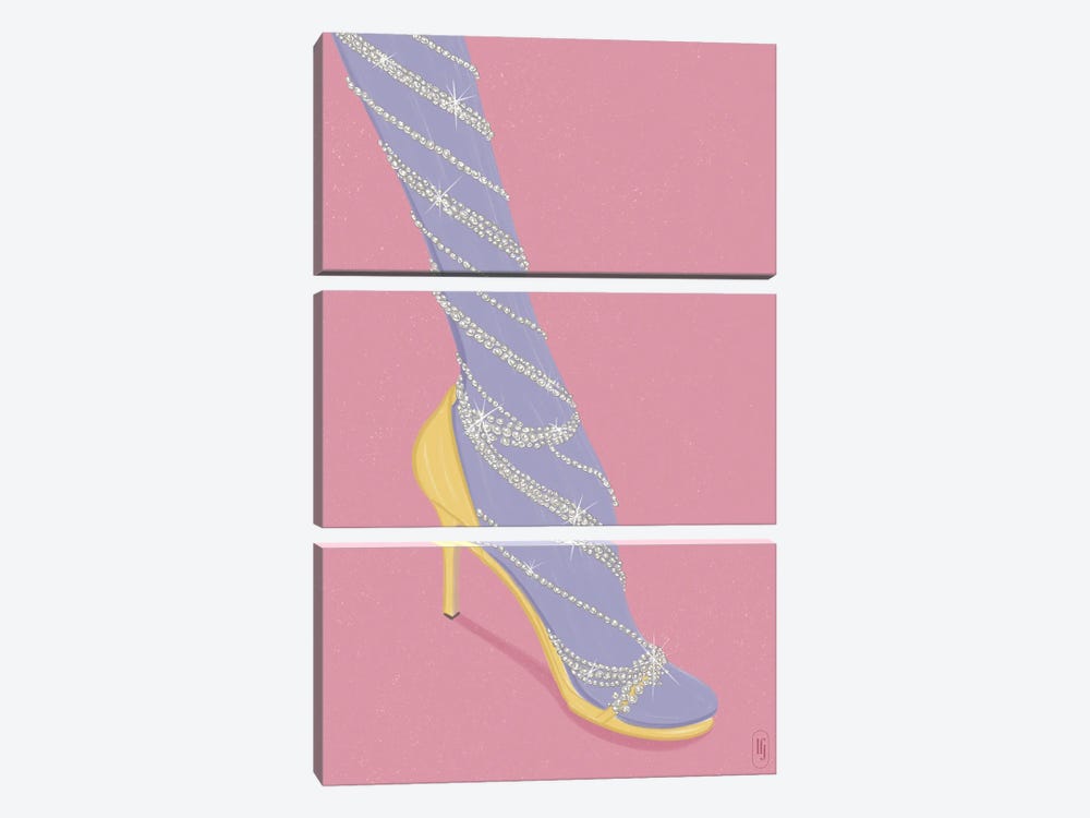 Sparkle Shoes by La femme Jojo 3-piece Canvas Artwork