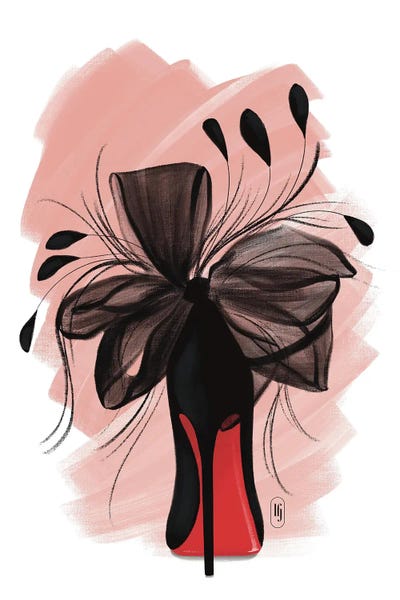 Black Feather Heel