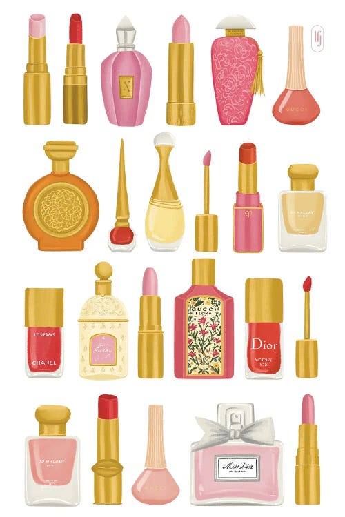 Cosmetique by La femme Jojo wall art