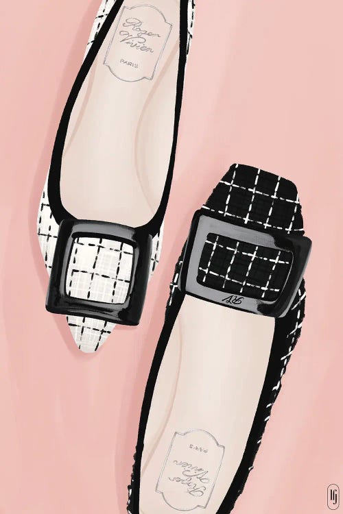Plaid Ballet Flats by La femme Jojo wall art