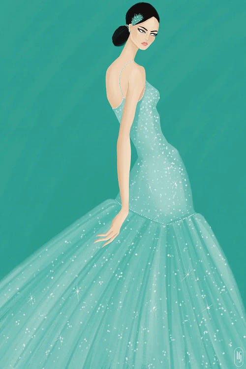 Turquoise Dress by La femme Jojo wall art