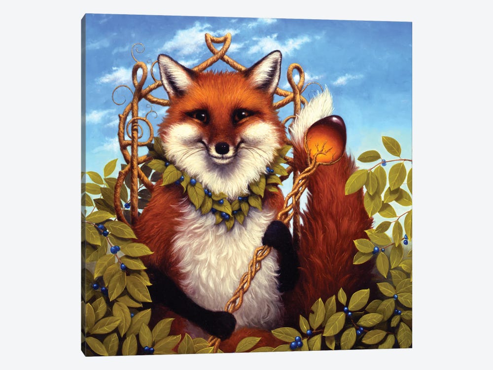 Fox Treasures by Lisa Falkenstern 1-piece Canvas Print
