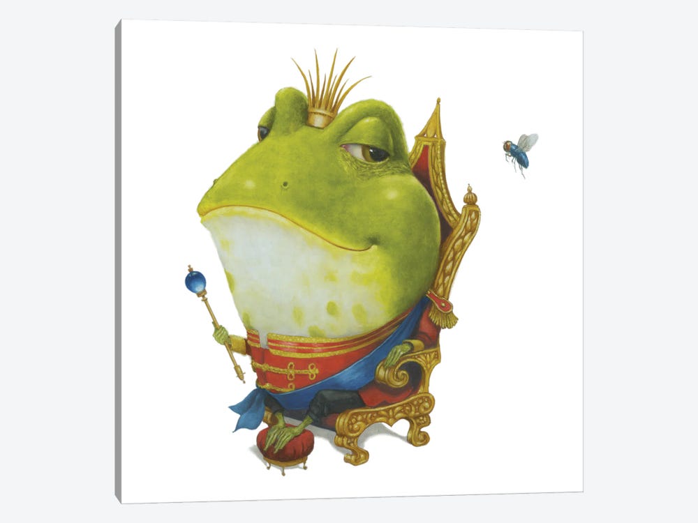 Frog Prince I by Lisa Falkenstern 1-piece Canvas Wall Art