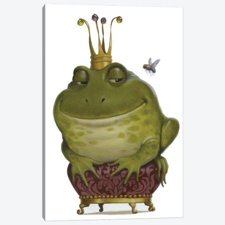 Frog Prince II Canvas Print #LFK17} by Lisa Falkenstern Art Print