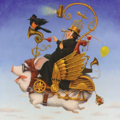 Pigs Fly II by Lisa Falkenstern canvas print