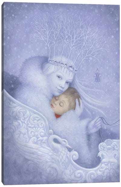 Snow Queen Canvas Art Print - Purple Art