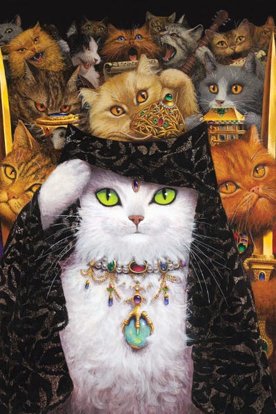 Jewelry: White Cat by Lisa Falkenstern