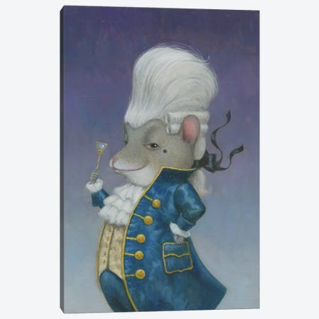 Wig Mouse Canvas Print #LFK40} by Lisa Falkenstern Canvas Art Print