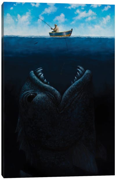 Catch Of The Day Canvas Art Print - Lisa Falkenstern