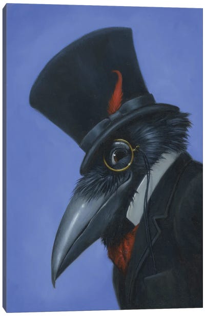 Crow Canvas Art Print - Lisa Falkenstern