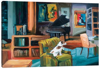 Frasier's Apartment Canvas Art Print - Jack Russell Terriers