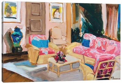 Golden Girls Living Room Canvas Art Print - Eighties Nostalgia Art