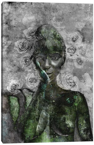 Fleur Canvas Art Print - Multimedia Portraits