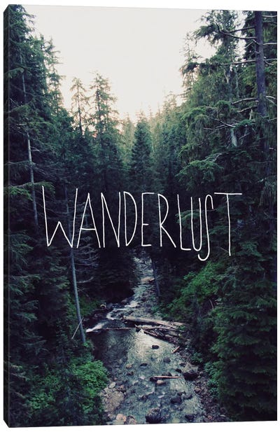 Wanderlust Rainier Creek Canvas Art Print - By Sentiment