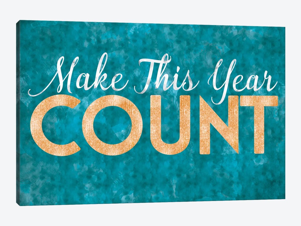 Make This Year Count by 5by5collective 1-piece Canvas Wall Art