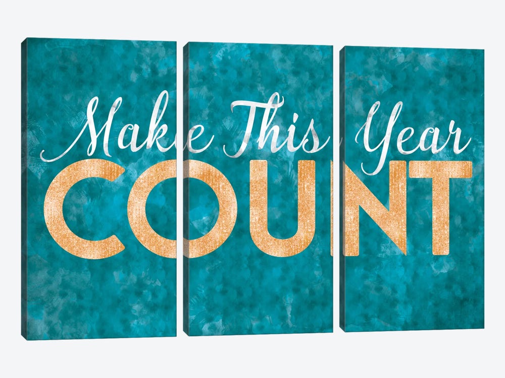 Make This Year Count by 5by5collective 3-piece Canvas Artwork