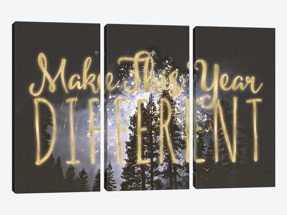 Make This Year Different by 5by5collective 3-piece Art Print