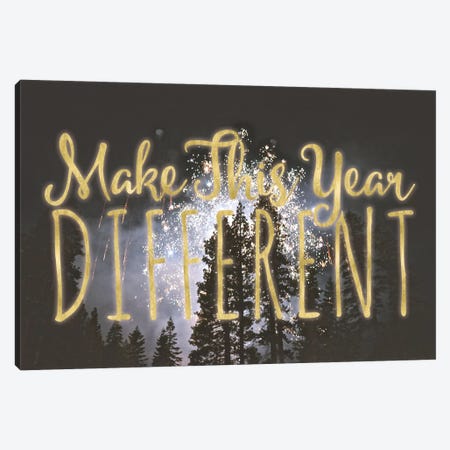 Make This Year Different Canvas Print #LFY4} by 5by5collective Canvas Art