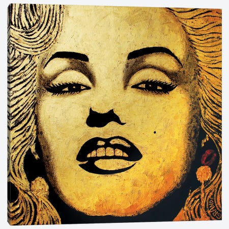 Gold Homage Marilyn Canvas Print #LGA11} by Alla GrAnde Canvas Print