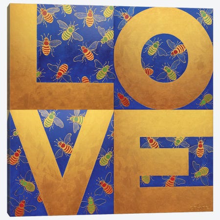Love Bees Canvas Print #LGA125} by Alla GrAnde Art Print