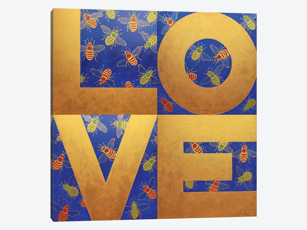 Love Bees by Alla GrAnde 1-piece Canvas Art Print