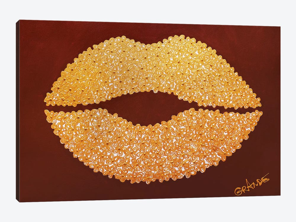 Gold Kiss by Alla GrAnde 1-piece Canvas Artwork