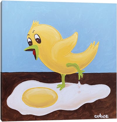 Oops Canvas Art Print - Egg Art
