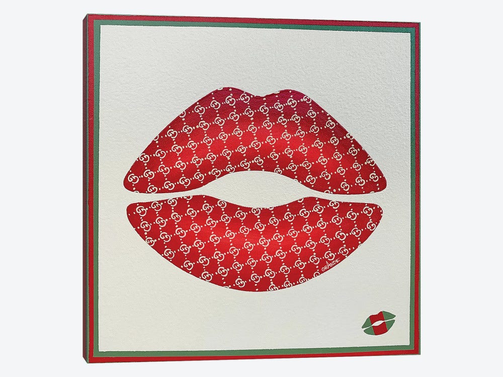 Gucci Red Kiss by Alla GrAnde 1-piece Canvas Art