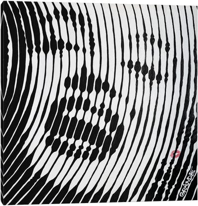 Marilyn Black Stripes Canvas Art Print - Alla GrAnde
