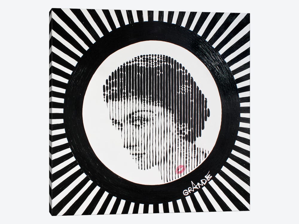 Coco Black & White Stripes by Alla GrAnde 1-piece Canvas Art