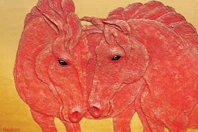 Horses In Love by Alla GrAnde framed wall art