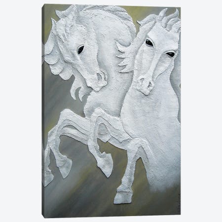 Two Horses Canvas Print #LGA189} by Alla GrAnde Canvas Artwork