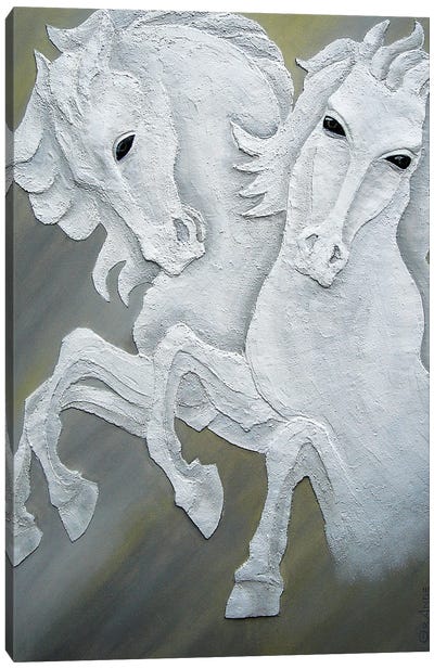 Two Horses Canvas Art Print - Alla GrAnde