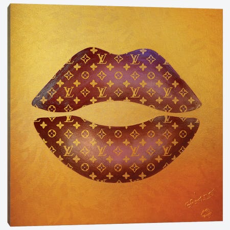 Louis Vuitton Lips Canvas Art Print by Julie Schreiber