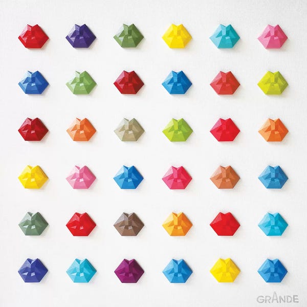 Preppy Pop Art: 36 Pantone Lips by Alla GrAnde